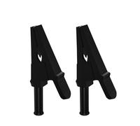 Clips de crocodile,Crocodile lourd, Lot de 12 pinces crocodiles métalliques isolées de 4 mm, multicolores, for cordons de test électriques à monter soi-même(2 Black)