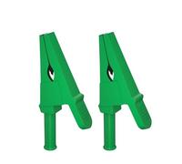 Clips de crocodile,Crocodile lourd, Lot de 12 pinces crocodiles métalliques isolées de 4 mm, multicolores, for cordons de test électriques à monter soi-même(2 Green)