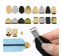 Clips de fermeture éclair Bouchon de fermeture à glissière 50 pièces Meetee fermetures en métal pince queue tête bouchon avec vis sac portefeuille main éclair fermoir(H4-3-LightGold)