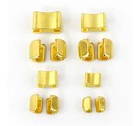 Clips de fermeture éclair Bouchon de fermeture à glissière en métal, 50 jeux bouchons d'extrémité 3#5#8#10# extrémités tête éclair curseurs retenue Clip queue d'arrêt inférieur(Gold,No3)