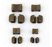 Clips de fermeture éclair Bouchon de fermeture à glissière en métal, 50 jeux bouchons d'extrémité 3#5#8#10# extrémités tête éclair curseurs retenue Clip queue d'arrêt inférieur(Bronze,No5)