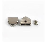 Clips de fermeture éclair Bouchon de fermeture éclair 9/12mm, sac en métal, Clip queue, bouchon cordon, boucles verrouillage, d'extrémité vis(KY421-Silver-12mm)