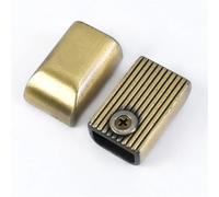 Clips de fermeture éclair Bouchon de fermeture éclair Deepeel 9mm, à glissière en métal, Clip queue, boucle sac, extrémités sangle, fermoir verrouillage, fermetures for bagages(Brass)