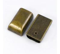 Clips de fermeture éclair Bouchon de fermeture éclair Deepeel 9mm, à glissière en métal, Clip queue, boucle sac, extrémités sangle, fermoir verrouillage, fermetures for bagages(Bronze)