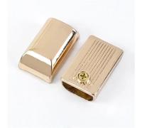 Clips de fermeture éclair Bouchon de fermeture éclair Deepeel 9mm, à glissière en métal, Clip queue, boucle sac, extrémités sangle, fermoir verrouillage, fermetures for bagages(LightGold)