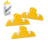 Clips de fermeture pour sachets - ORION - Lot de 3 - Jaune - 7,5x4x4 cm - Réutilisables - Fermeture hermétique