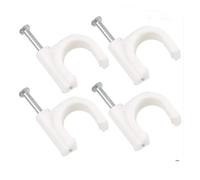 Clips de fil câble rond, 100 pièces, 4mm 6mm 8mm 10mm, gestion RG6 CAT6 RJ45, support cravate cordon électrique, cercle(6mm 100pcs)