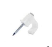 Lot de 100 clips de fixation 9 mm - Blanc - Chacon