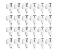 Clips de fixation décalés de 3/8" pour écran de fenêtre pour un soutien fiable dans les installations nouvelles et existantes (24 pièces de blanc)