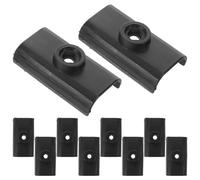 Clips de Fixation pour Poteaux D’auvent Extérieur 10 Pièces Noir | Plastique Léger, Montage Rapide sans Outil, Format 6x3,2x2cm, pour Tiges Ovales de 3cm