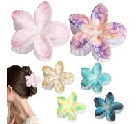 Clips de fleurs pour les cheveux, pinces de cheveux pour femmes Fleur, Crampes de lys à gradient 6x, Clips de griffe mignonne antidérapante Fleur Strong Hold Hair Camps Accessoires pour femmes