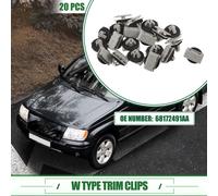 Clips de garniture de type W, pour Jeep Grand Cherokee 2012-2021, en plastique, No.68172491AA, beige, 20 pièces