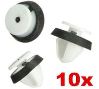 Clips de Garniture - NEUFU - 10 Pièces - Pour Peugeot 207/807 - Plastique - Blanc/Noir