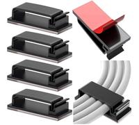 Clips de gestion de câbles - PZCC - Pack 10 - Auto-adhésifs - Nylon écologique - Forte adhérence