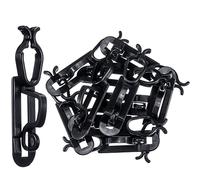 Clips de Gouttière de Noël, Clips de Lumière de Noël, Crochets de Gouttière Tout Usage Compatible avec C9, C7, C6 pour Toit Extérieur, Bardeaux, Ligne de Faîtage (Noir, 120 Pièces)