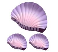 Clips de griffe de cheveux pour filles - 3pcs Sequare Matte Gradient Jaw Plamp | Accessoire de mode à la mode, outil de style de poignée, concert de navettage à l'école quotidienne, yoga de ra