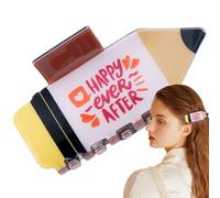 Clips de griffe drôles, pince à cheveux crayon | Crayon Funny Hair Clips | Supply décorative mignonne pour les scénarios de classe infirmière de l'école, y compris le style quotidien
