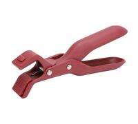 Clips de grippe à plaque chauffante Portifonction Portable Empêchez les pinces à vaisselle de bol anti-écume pour le camping de cuisine (Red)