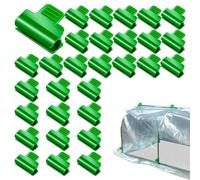 Clips de jardin pour filet, 30 pièces de pinces de serre antidérapantes - Pinces de poteau pour cerceaux de serre, cadre de support de jardin, tunnel de culture, pour fixer les feuilles de serre, couv