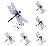 Clips de libellule pour répulsif anti-insectes, volant de dragon artificiel 3D, décoration de jardin à suspendre, durable, faux ornements pour garder hors de la cour Sac à dos