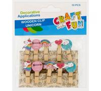 Clips de licorne en bois 10pcs
