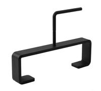 Clips de montage en aluminium pour poteau de clôture en béton en métal - Pince de sécurité pour colonne standard de 10,2 cm avec boucle en C - Noir - 7,6 x 2,5 cm