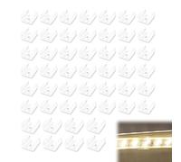 Clips de Montage pour Bande Lumineuse LED Néon, Support de Fixation en Plastique Translucide, Compatible avec Bandes de 12mm à 14mm, Idéal pour Décoration Intérieure et Extérieure, Paquet de 50