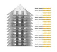 Clips De Montage Pour Panneaux Acoustiques - 12 Pièces. Clips Triangulaires Pour Panneau Mural, Supports À 6 Broches, Matériel D'insonorisation, Kit De Réduction Du Bruit | Pour Les Propriétaires,