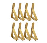 Clips de Nappe, Extérieur Nappe de Table Pique-Nique Clips de Table Acier Inoxydable Supports de Nappe pour Les Pique-niques L'obtention du diplôme Faire la fête Mariage 8Pack, Couleur Or