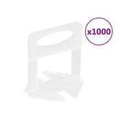 vidaXL Clips de nivellement pour carrelage – Système 1000 pcs – 1 mm