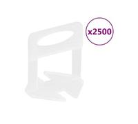vidaXL Clips de nivellement pour carrelage mural 2500 pcs 1,5 mm