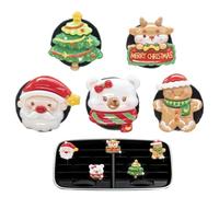 Clips de Noël pour aérateur auto 5 pièces diffuseurs Noël décoratifs | Pince Parfumée Grille Aération Véhicule Pour camion tableau de bord accessoires intérieurs trajet