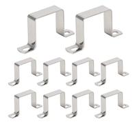 Clips de panneau de clôture, supports poteau clôture 10pcs, clips panneau en acier inoxydable, anti-hochet et anti-corrosion, adaptés ou poteaux en bois