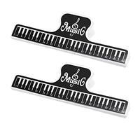 Clips de partition de Musique, 2 Pièces Note de Musique Clips Page Support Clamp Plastique Outil de Fichier pour Piano Livre Pince Stationnaire pour Piano Guitare Violon Player