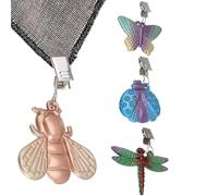Clips de poids pour nappes, clips de poids pour nappes, 4 fermoirs de nappe avec pendentifs décoratifs peints, poids de nappe avec pince pour couverture de table de salle à manger intérieure et