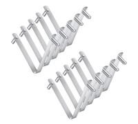 Clips de poteau de piscine, pince en acier inoxydable, fixation à double broche 6 x 1,2 x 0,5 cm, tiges télescopiques sécurisées, compatibles avec les écumeurs à feuilles, les brosses, idéal pour