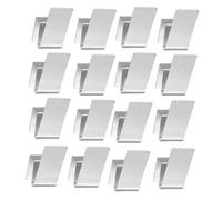 Clips de protection de fenêtre Quick Storm Prep 16 pièces ouragan réutilisables avec sections dentelées pinces de panneau haute résistance 1/5,1 cm installation argent