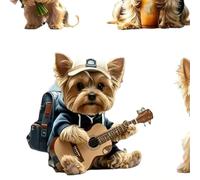 Clips De Rafraîchisseur D'Air Pour Ventilation Automobile,Diffuseur de parfum solide en acrylique 2D,4 Pièces Désodorisant Voiture En Forme De Chien Mignon | Pour bureau cuisine maison camion climatis