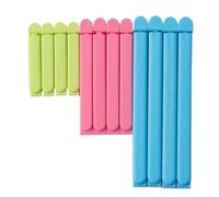 Clips de rangement alimentaires pour sacs, fermetures de poche pour jetons - Lot de clips alimentaires colorés pour sceller 12 fois les collations - Différentes tailles - Fermeture réutilisable pour