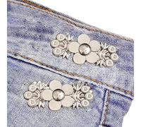 Clips de réglage de la taille | 2 paires de clips réglables amovibles | 4 cm | Convient pour les boutons lâches et décoratifs pour jeans, jupes et facile à utiliser et à repositionner