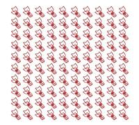 Clips de reliure chaton 100 pièces |Pinces à papier métalliques à forte adhérence |Conception de chat creux pour notes/fichiers/artisanat |Fournitures de bureau et scolaires (Rouge)