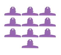 Clips de reliure en métal 10 pièces |Pinces à papier de protection galvanisées pour bureau/école/maison |Organisateur de grands documents pour fichiers et travaux manuels (Violette)