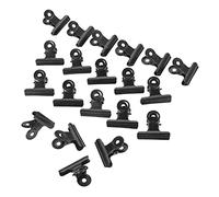 Clips de reliure en métal, 20pcs 37 * 40mm Clips métalliques en métal Clips de charnière en métal Fichier Papier Pierre d'argent Pince pour étiquettes Sacs Boutiques Boutiques Bureau Home Cuisine Noir