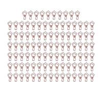 Clips de reliure étoiles Petits Clips de reliure Dessin animé Mignon Creux Forte Force de Serrage Pinces à Papier en métal Robustes pour Billets de Compte de Bureau 100 pièces (Or Rose)