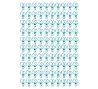 Clips de reliure pêche 100pcs |Pinces à papier en métal de dessin animé mignon |Forte adhérence pour le bureau/l'école/la maison |Conception à queue creuse, organisateur de (Bleue)