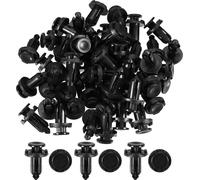 Clips de retenue de type poussoir n°909140007 - Kit de rivets de fixation pour pare-chocs intérieur de voiture - pour Subaru Ascent 2019-2022 en plastique noir - 50 pièces