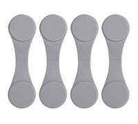 Clips de rideau de douche magnétiques pour doublures, solution durable, imperméable et facile à fixer (gris)