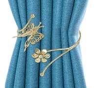 Clips de rideaux à accents d'ailes - Attaches papillon pour améliorer l'intérieur de la maison | Cadre en zinc sculpté avec détails artistiques, support de draperie élégant, décoration pour salon