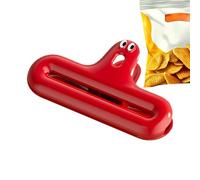 Clips de sac à collation larges | Aliments ménagers Expression amusante - Snack Fraîcheur Joint Clips avec trou -Accessoires de rangement de cuisine | Ressort élastique intégré pour poste de travail