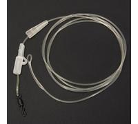 Clips de sécurité combinés avec des bas de ligne en fluorocarbone et des émerillons à changement rapide offrant des changements rapides et sécurisés (blanc)